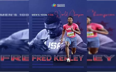 Fred Kerley es el nuevo campe�n mundial en los 100 metros lisos