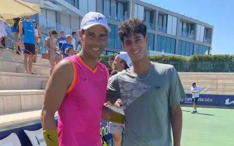 As� fue el entrenamiento de Adolfo Daniel Vallejo con Rafael Nadal