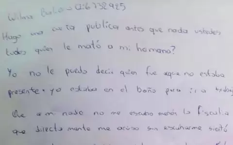 Caso vape: acusado escribi� carta desde la c�rcel y se�ala que Fiscal�a no le escuch�