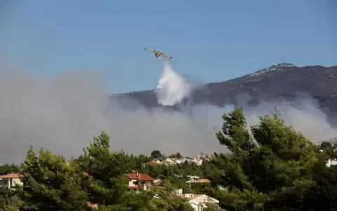Incendios descontrolados al norte de Atenas: el fuego se expande avivado por r�fagas de fuertes vientos