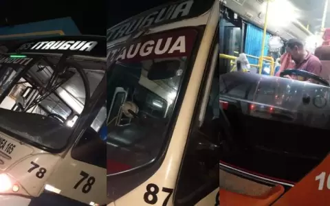 Itaugu�: empresa de transporte denuncia que son v�ctimas de vandalismo