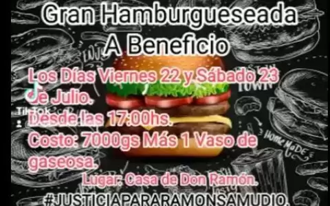 Realizan hamburgueseada para costear gastos de Ram�n Samudio