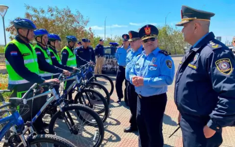 Polic�as recorrer�n en bicicletas para reforzar seguridad en la Costanera de Asunci�n