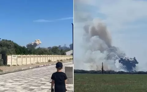 Reportan fuertes explosiones cerca de una base a�rea rusa en Crimea