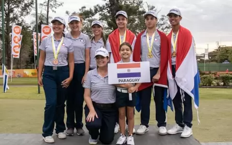 Paraguay bicampe�n del Sudamericano Pre Juvenil Golf en equipos e individual
