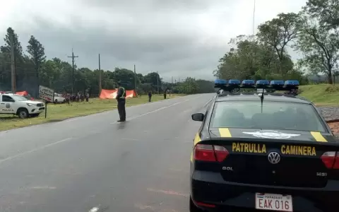 Ind�genas se manifiestan en zona de ruta PY08 sin afectar al tr�nsito