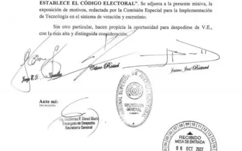 Incendio en el TSJE: oficializan ante el Congreso pedido de extender horario de votaci�n