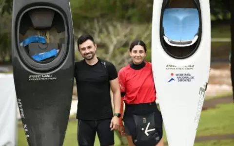 Ana Paula y Leonardo est�n listos para representar a Paraguay en canotaje slalom