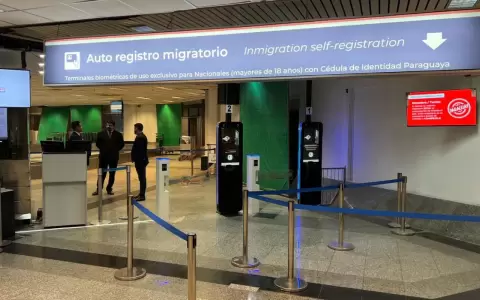 Por primera vez, Paraguay cuenta con autorregistro biom�trico en el aeropuerto