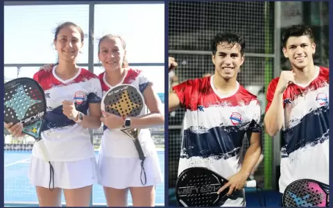 Asu2022: duplas paraguayas de p�del avanzan a semifinales