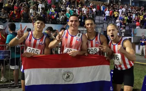 Asu2022: Paraguay se lleva la presea de plata en 4x100 masculino