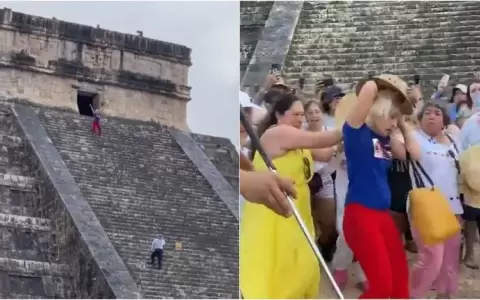 Lady Chich�n Itz�: turista subi� a pir�mide de Kukulk�n y al bajar recibi� insultos y empujones