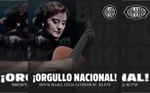 Olimpia aplaude los �xitos de Berta Rojas, socia del club