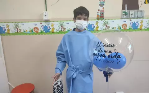 Tras exitoso trasplante renal, el peque�o Am�n recibi� el alta m�dica