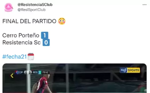 El particular tuit de Resistencia tras la derrota ante Cerro Porte�o