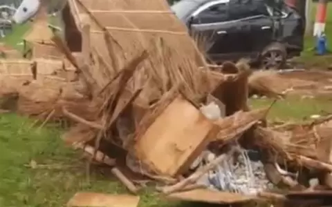 Hombre choc� contra una columna y caus� destrozos tras evitar atropello a un perro