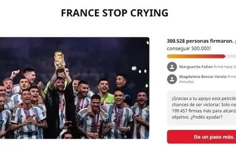 Argentinos responden: firmas para que �Francia deje de llorar�