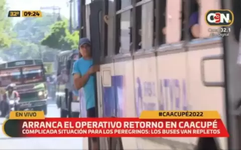 Operativo retorno de Caacup�, nuevamente con buses repletos