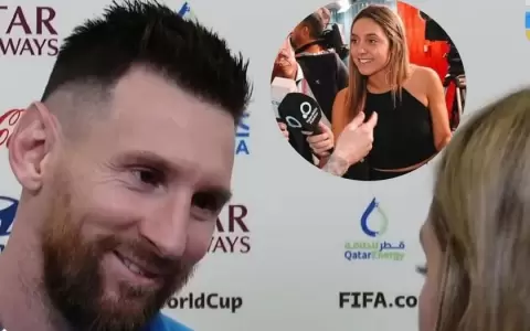La periodista que emocion� a Lionel Messi