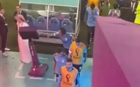 La violenta reacci�n de Cavani tras la eliminaci�n de Uruguay
