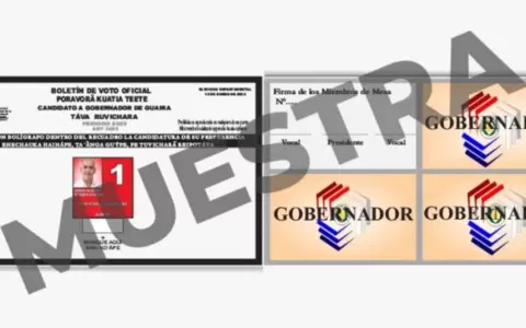 Justicia Electoral revela modelo de bolet�n de voto para elecci�n de gobernador del Guair�