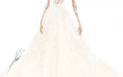 Nadia Ferreira eligi� dos vestidos-cors� de brillos y transparencia para su boda con Marc Anthony