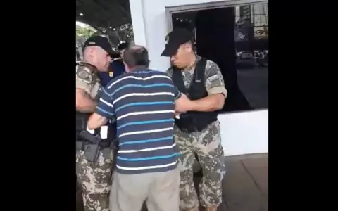 Ciudad del Este: filman agresi�n de militares hacia un adulto mayor