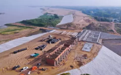 Defensa Costera de Pilar: llegan m�s piezas para la estructura de control h�drico
