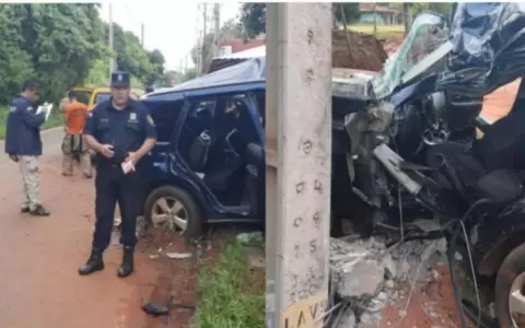Accidente fatal en Capiat� tras embestir una columna