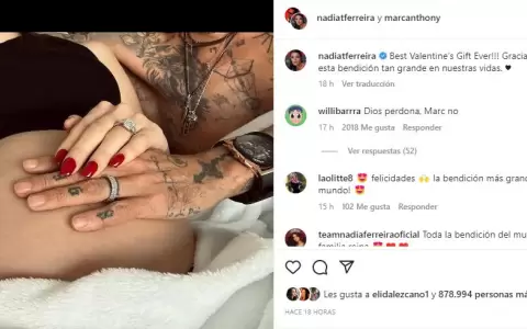 Marc Anthony y Nadia Ferreira confirman que ser�n padres, ser� el s�ptimo hijo del cantante