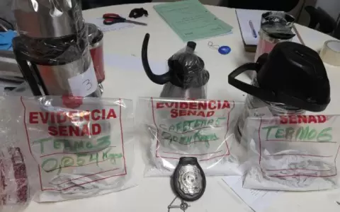 Hallan coca�na oculta en termos con destino a Australia