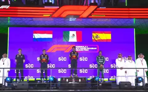 Checo P�rez obtiene una hist�rica victoria en el GP de Arabia Saudita