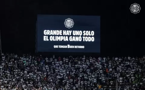 El mensaje de Olimpia para Libertad: �Que tengan Buen retorno�