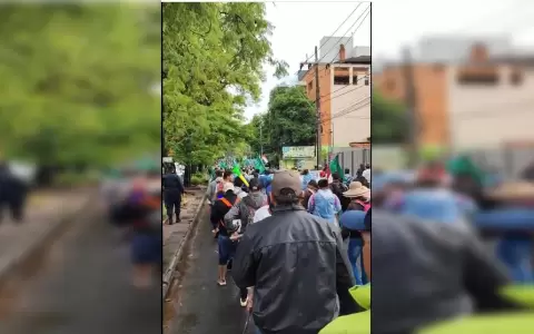 Marcha Campesina: labriegos ya partieron rumbo a la plaza de la Democracia