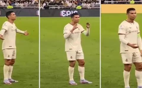 La reacci�n de Cristiano Ronaldo tras o�r al estadio gritar por Messi
