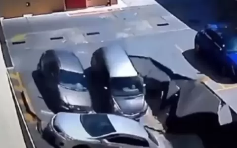 Colaps� el estacionamiento en un shopping de Brasil y tres autos cayeron al patio de comidas