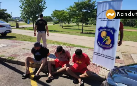 Agentes de Antinarc�ticos aprehendieron a tres presuntos narcos en Asunci�n