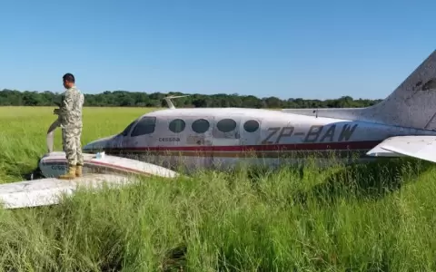 Aterrizaje forzoso de avioneta en Concepci�n, viajaban pol�ticos colorados
