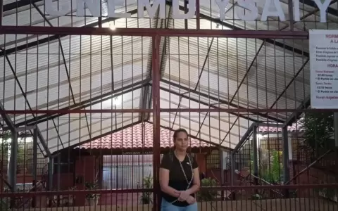 Madre se encaden� frente al colegio por expulsi�n de su hijo y denuncia que se trata de represalias