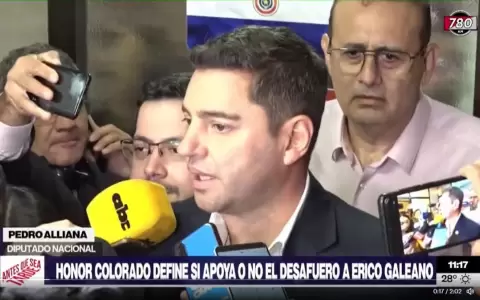 Erico Galeano pedir� su desafuero y Honor Colorado acompa�ar�, dice Alliana