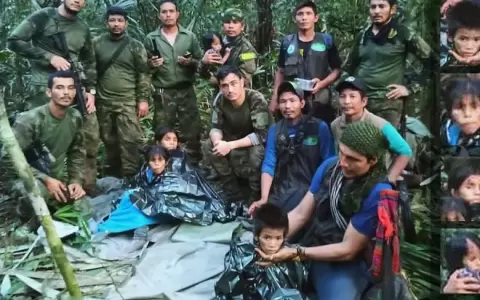 Ni�os perdidos en la selva colombiana fueron encontrados por las fuerzas militares