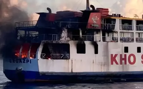 Incendio sin v�ctimas de un ferry en Filipinas
