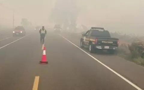 Reportan incendio de pastizales en Ypacara�, acceso a San Bernardino