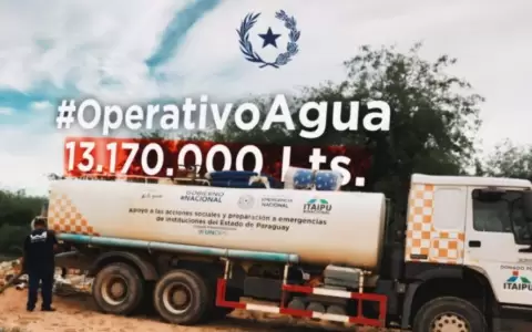 Desde inicio de a�o, la SEN distribuy� m�s de 13.100.000 litros de agua