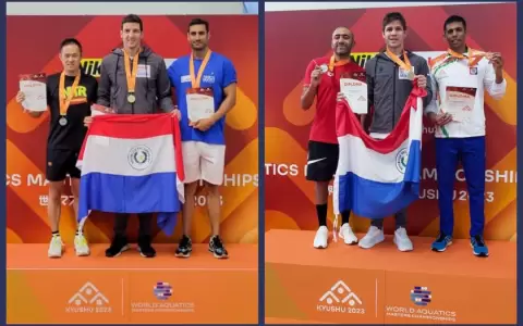 �Dos medallas de oro para Paraguay en el Mundial M�ster de nataci�n!