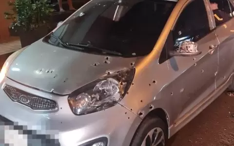 Un autom�vil sin ocupantes fue baleado en Pedro Juan Caballero