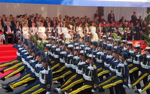 Desfile militar en el marco de la asunci�n de Santiago Pe�a a la presidencia