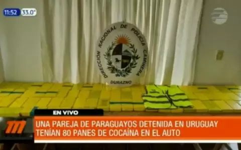 Detienen a pareja de paraguayos con coca�na en Uruguay