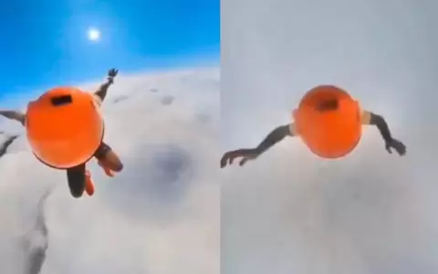 Video: paracaidista espa�ol se grab� dentro de un t�nel de nubes