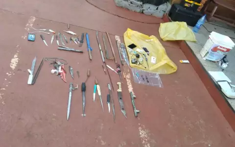 Incautan armas, droga y celulares durante requisa en el Cereso